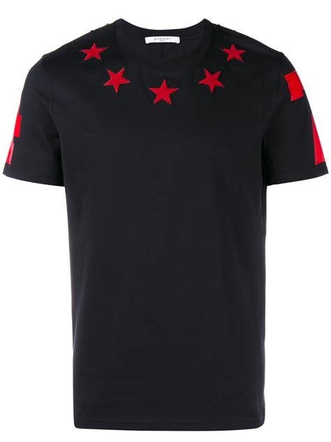 givenchy star embroiderd shirt|men's Givenchy t shirt sale.